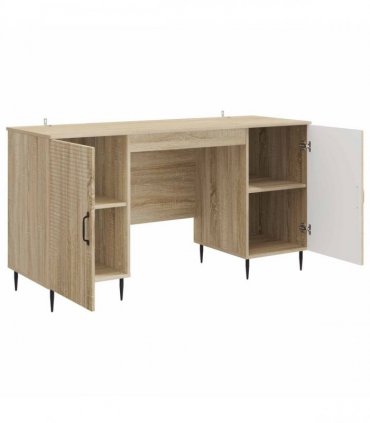 vidaXL Desk Sonoma Oak 142.5 x 50 x 75 cm Engineered Wood