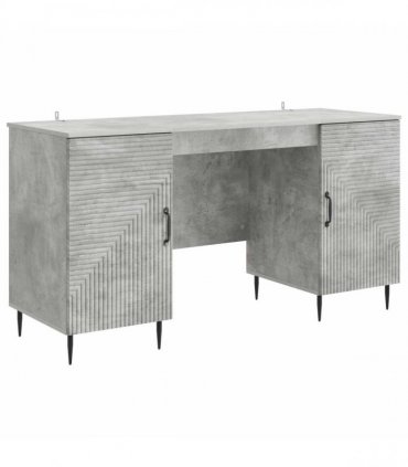 vidaXL Desk Concrete Grey 142.5 x 50 x 75 cm Engineered Wood