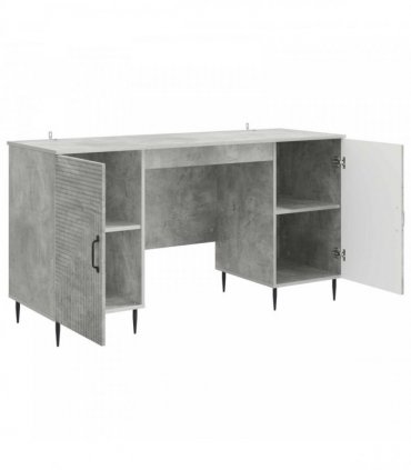 vidaXL Desk Concrete Grey 142.5 x 50 x 75 cm Engineered Wood