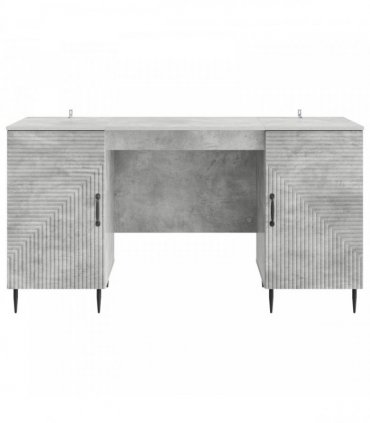 vidaXL Desk Concrete Grey 142.5 x 50 x 75 cm Engineered Wood