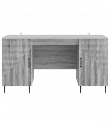 vidaXL Desk Grey Sonoma 142.5 x 50 x 75 cm Engineered Wood