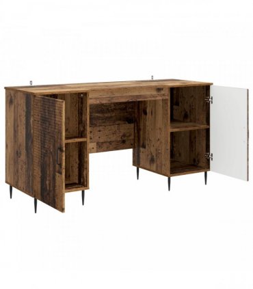 vidaXL Desk Old Wood 142.5 x 50 x 75 cm Engineered Wood