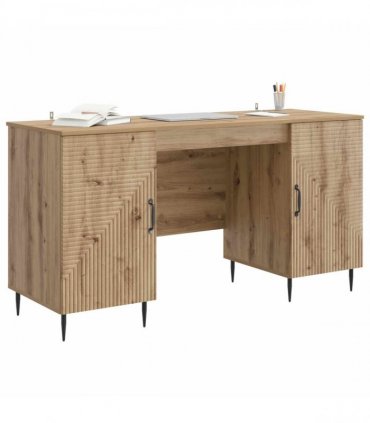 vidaXL Desk Artisan Oak 142.5 x 50 x 75 cm Engineered Wood