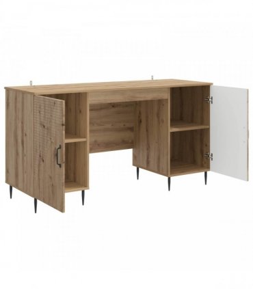 vidaXL Desk Artisan Oak 142.5 x 50 x 75 cm Engineered Wood