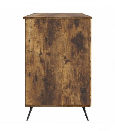 vidaXL Desk Smoked Oak 142.5 x 50 x 75 cm Engineered Wood