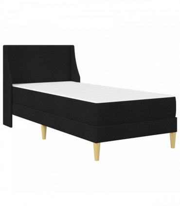 vidaXL Bed Frame with Mattress Black 90 x 190 cm Fabric