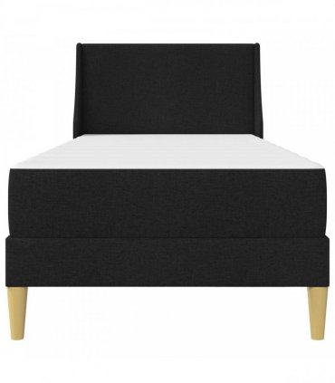 vidaXL Bed Frame with Mattress Black 90 x 190 cm Fabric