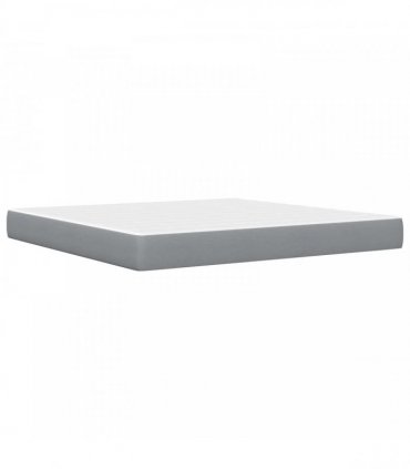 vidaXL Bed Frame with Mattress Light Grey 180 x 200 cm Fabric