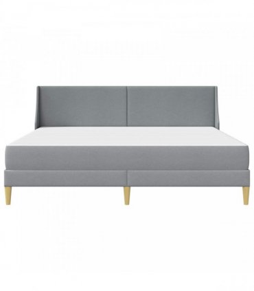 vidaXL Bed Frame with Mattress Light Grey 180 x 200 cm Fabric