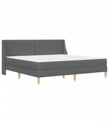 vidaXL Bed Frame with Mattress Dark Grey 180 x 200 cm Fabric