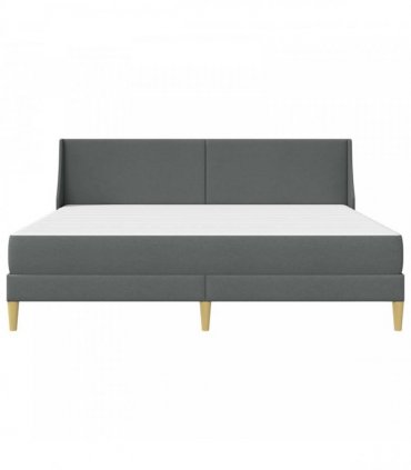 vidaXL Bed Frame with Mattress Dark Grey 180 x 200 cm Fabric