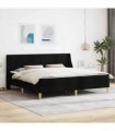 vidaXL Bed Frame with Mattress Black 180 x 200 cm Fabric