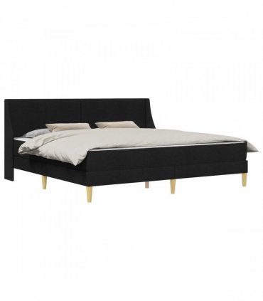 vidaXL Bed Frame with Mattress Black 180 x 200 cm Fabric