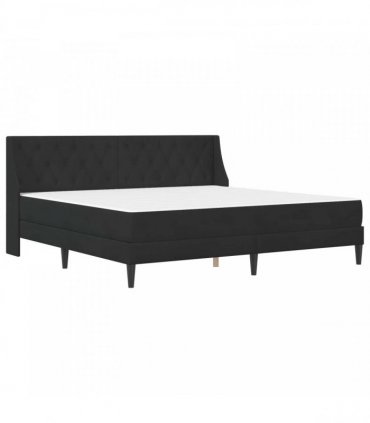 vidaXL Bed Frame with Mattress Black 180 x 200 cm Velvet