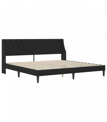 vidaXL Bed Frame with Mattress Black 180 x 200 cm Velvet