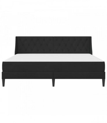 vidaXL Bed Frame with Mattress Black 180 x 200 cm Velvet