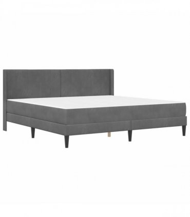 vidaXL Bed Frame with Mattress Dark Grey 180 x 200 cm Velvet