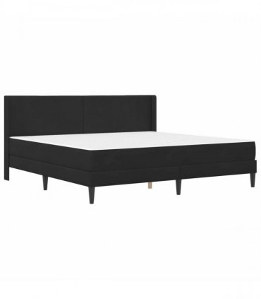 vidaXL Bed Frame with Mattress Black 180 x 200 cm Velvet