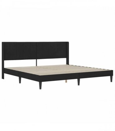 vidaXL Bed Frame with Mattress Black 180 x 200 cm Velvet