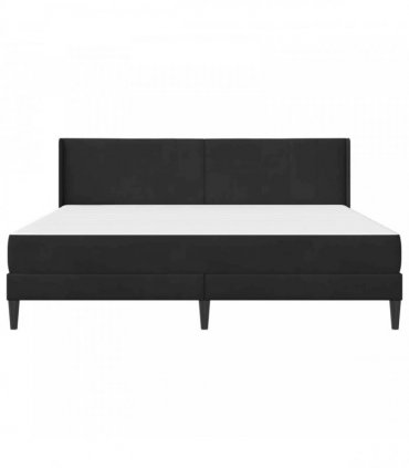 vidaXL Bed Frame with Mattress Black 180 x 200 cm Velvet