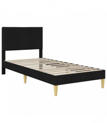 vidaXL Bed Frame with Mattress Black 90 x 190 cm Fabric