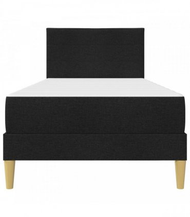 vidaXL Bed Frame with Mattress Black 90 x 190 cm Fabric