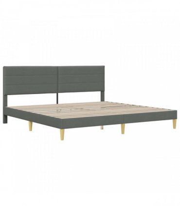 vidaXL Bed Frame with Mattress Dark Grey 180 x 200 cm Fabric