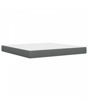 vidaXL Bed Frame with Mattress Dark Grey 180 x 200 cm Fabric