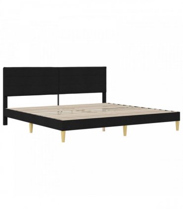 vidaXL Bed Frame with Mattress Black 180 x 200 cm Fabric
