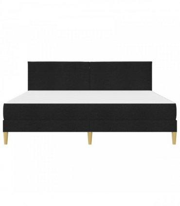 vidaXL Bed Frame with Mattress Black 180 x 200 cm Fabric