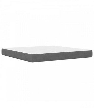 vidaXL Bed Frame with Mattress Dark Grey 180 x 200 cm Velvet