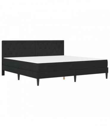 vidaXL Bed Frame with Mattress Black 180 x 200 cm Velvet