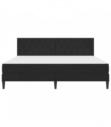 vidaXL Bed Frame with Mattress Black 180 x 200 cm Velvet