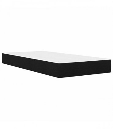 vidaXL Bed Frame with Mattress Black 90 x 190 cm Fabric