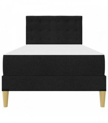vidaXL Bed Frame with Mattress Black 90 x 190 cm Fabric