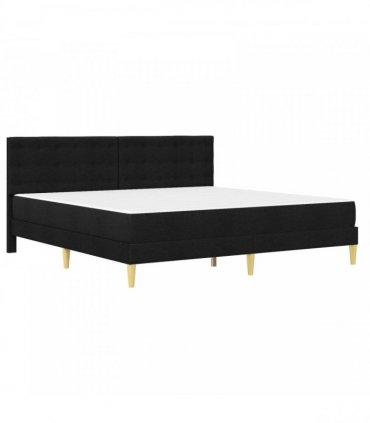 vidaXL Bed Frame with Mattress Black 180 x 200 cm Fabric