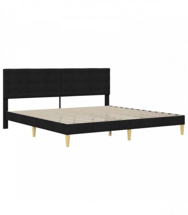vidaXL Bed Frame with Mattress Black 180 x 200 cm Fabric