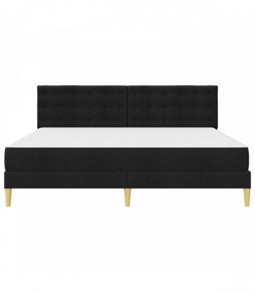vidaXL Bed Frame with Mattress Black 180 x 200 cm Fabric
