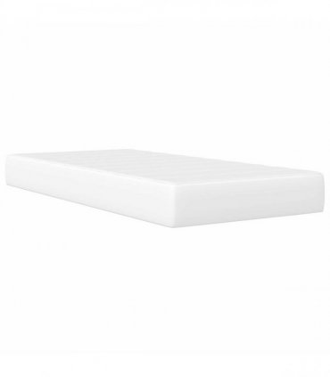 vidaXL Bed Frame with Mattress White 90 x 190 cm Faux Leather