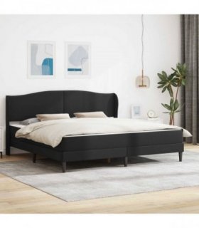 vidaXL Bed Frame with Mattress Black 180 x 200 cm Faux Leather