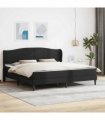 vidaXL Bed Frame with Mattress Black 180 x 200 cm Faux Leather
