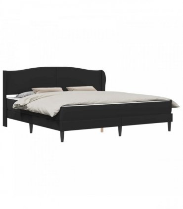 vidaXL Bed Frame with Mattress Black 180 x 200 cm Faux Leather