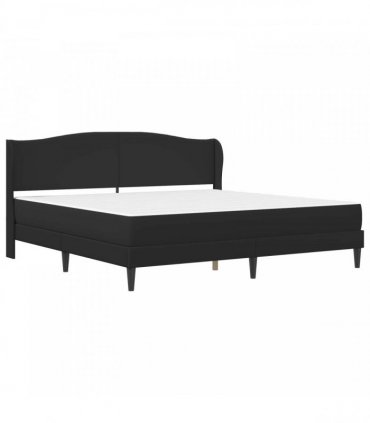 vidaXL Bed Frame with Mattress Black 180 x 200 cm Faux Leather
