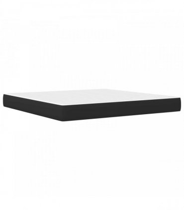 vidaXL Bed Frame with Mattress Black 180 x 200 cm Faux Leather