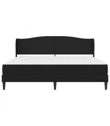 vidaXL Bed Frame with Mattress Black 180 x 200 cm Faux Leather