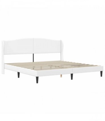 vidaXL Bed Frame with Mattress White 180 x 200 cm Faux Leather