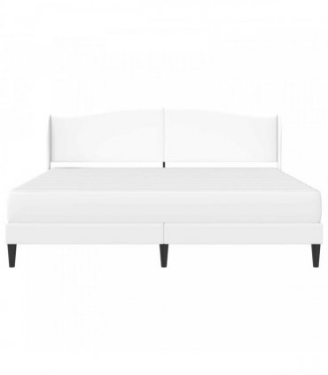 vidaXL Bed Frame with Mattress White 180 x 200 cm Faux Leather