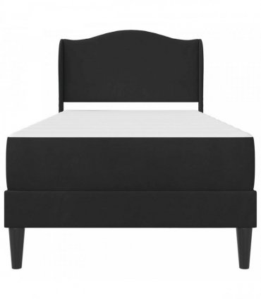 vidaXL Bed Frame with Mattress Black 90 x 190 cm Velvet