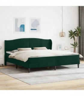 vidaXL Bed Frame with Mattress Black 180 x 200 cm Velvet