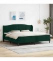 vidaXL Bed Frame with Mattress Black 180 x 200 cm Velvet
